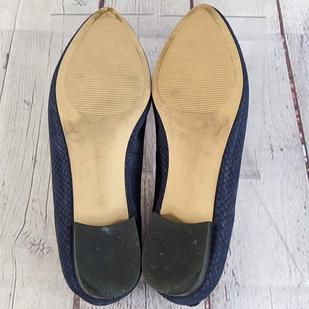 Anne Klein Akoni Snakeskin Pointed Toe Flats - Picture 6 of 9